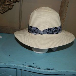 Nordstrom Straw Boho Panama Hat Size M/L